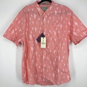 New Heritage men pink button down cactus xxl
